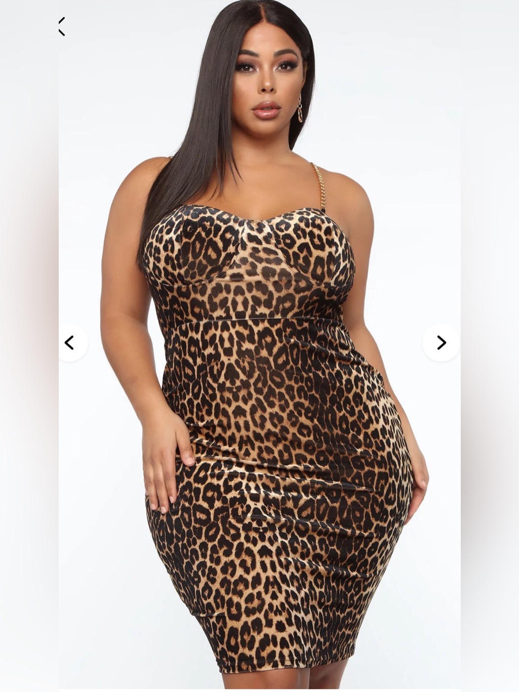 Fashion Nova Always Flexin’ Velvet Leopard Print Midi Dress 2x